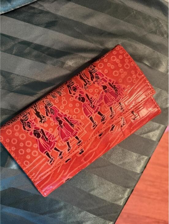FRESNO Leather Mercantile Wallet Red/Burnt Orange – Unique