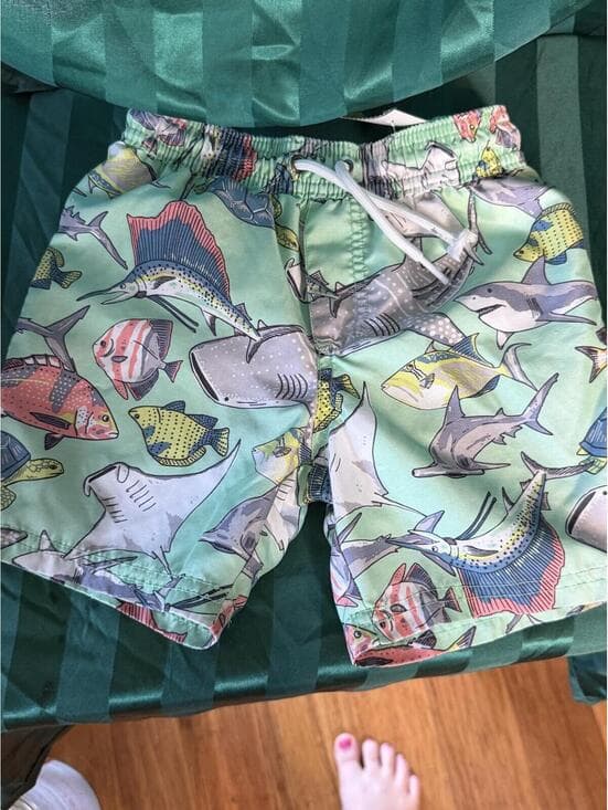 Carter's Boys 4T Swim Trunks with Fish and Shark Print