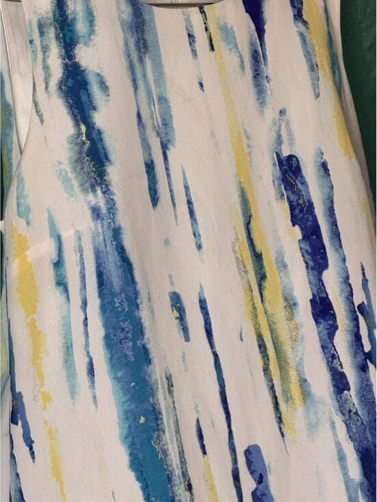 DKNY Sleeveless Watercolor Print Dress - Size 6