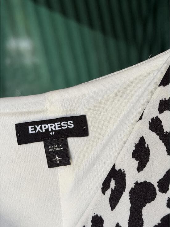 Express Women's Leopard Print Sleeveless Dress - Size Large