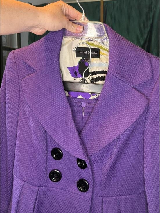 Isabel & Nina Deep Violet Skirt Suit (Size 6)