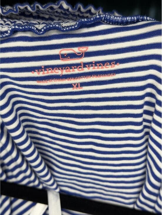 Vineyard Vines Girls Striped T-Shirt Shirt Dress - (S:XL/16)