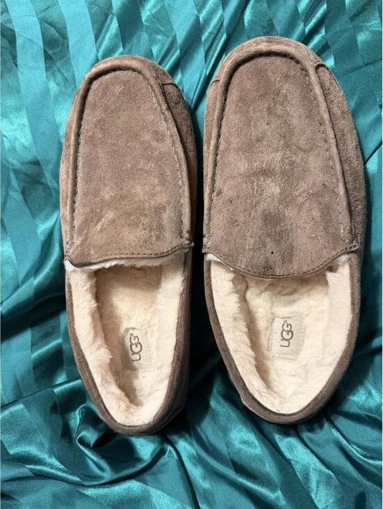 UGG Men's Brown Suede Moccasin Slippers - Cozy Comfort