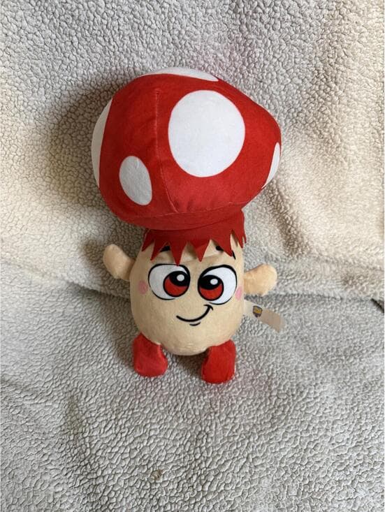 Good Stuff Mushroom Plush Toy - Red & Cream Cute Character