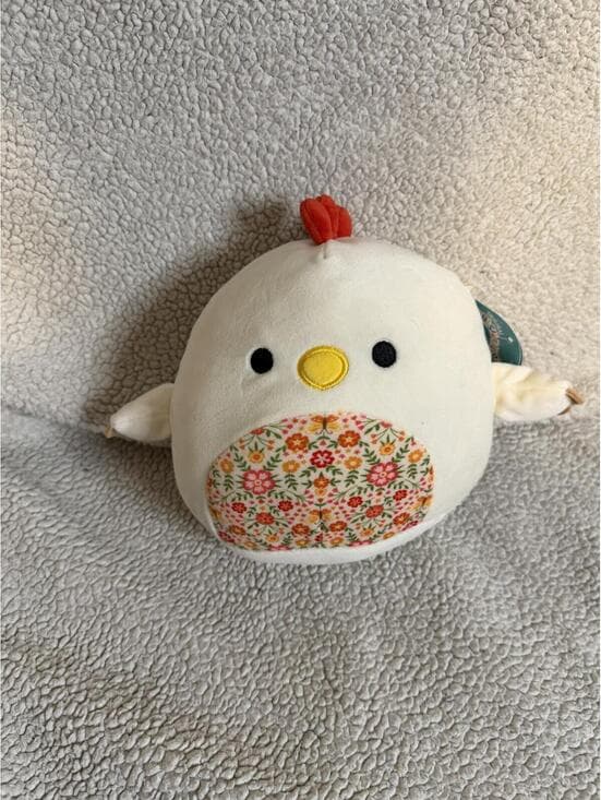 Squishmallows 8" Todd the Chicken Plush White Yellow Hen Stuffed Animal