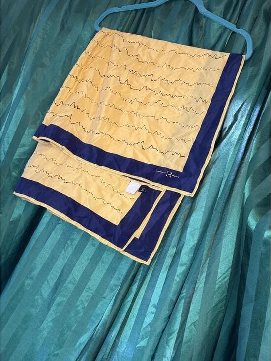 UCB Pharma Promotional Silk Scarf - Heart EKG Edition