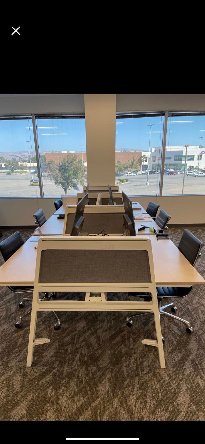 Steelcase turnstone Bivi sit standing two way for 6 office desks - Image 1