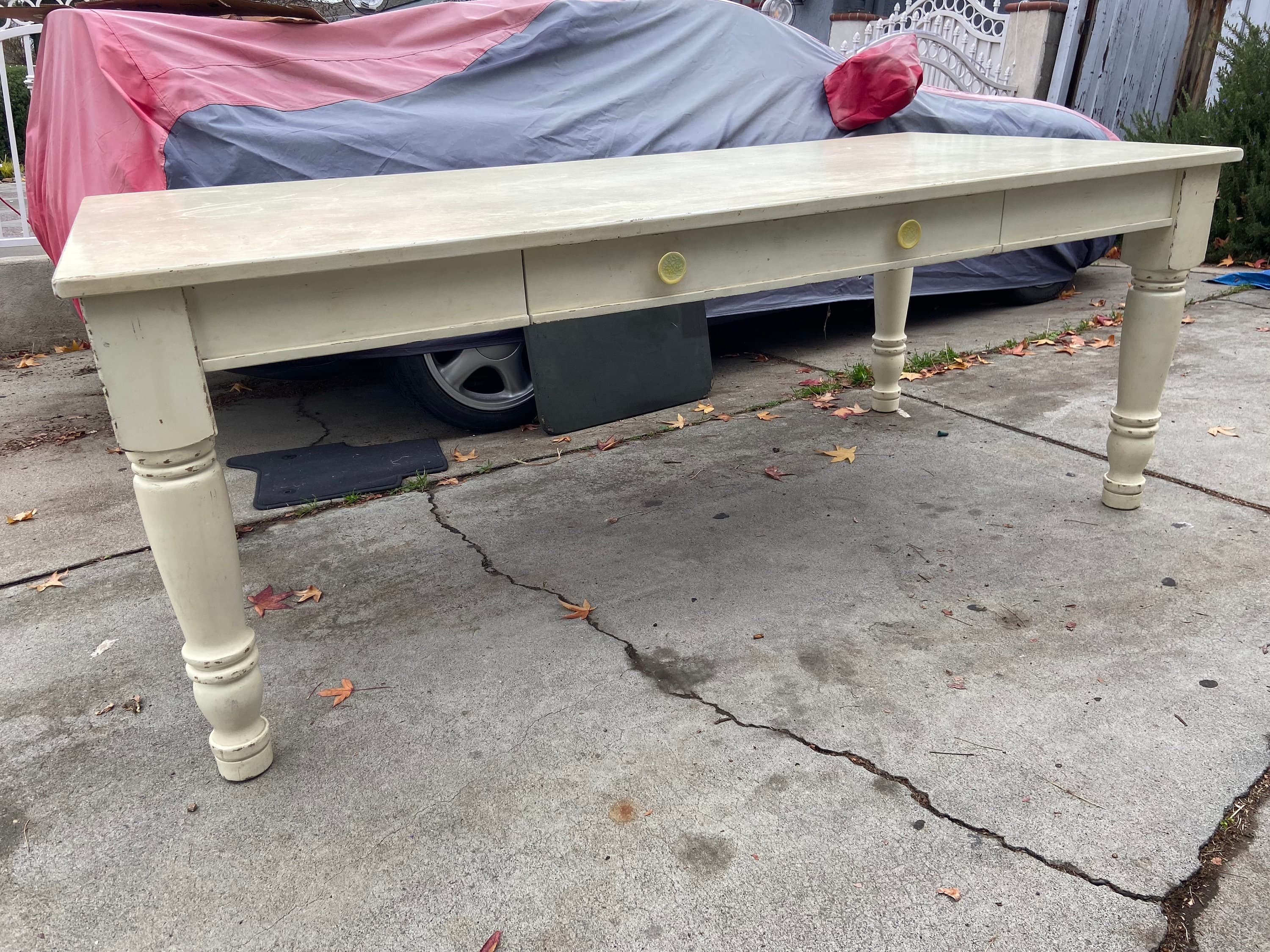 Pottery barn farmhouse rustic kitchen table - Image 1