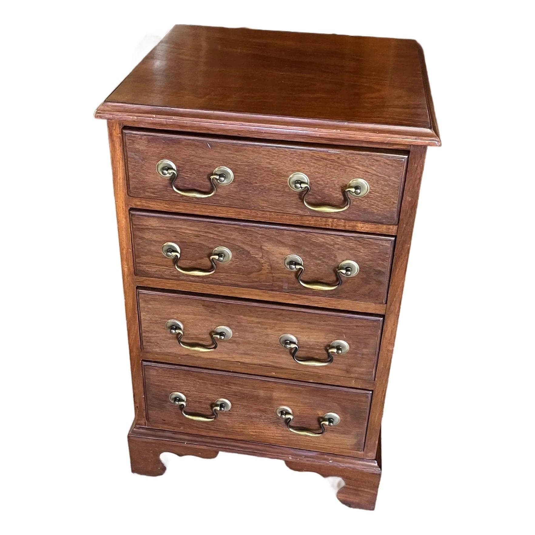 Antique Four Drawer Bedside Chest - Image 1