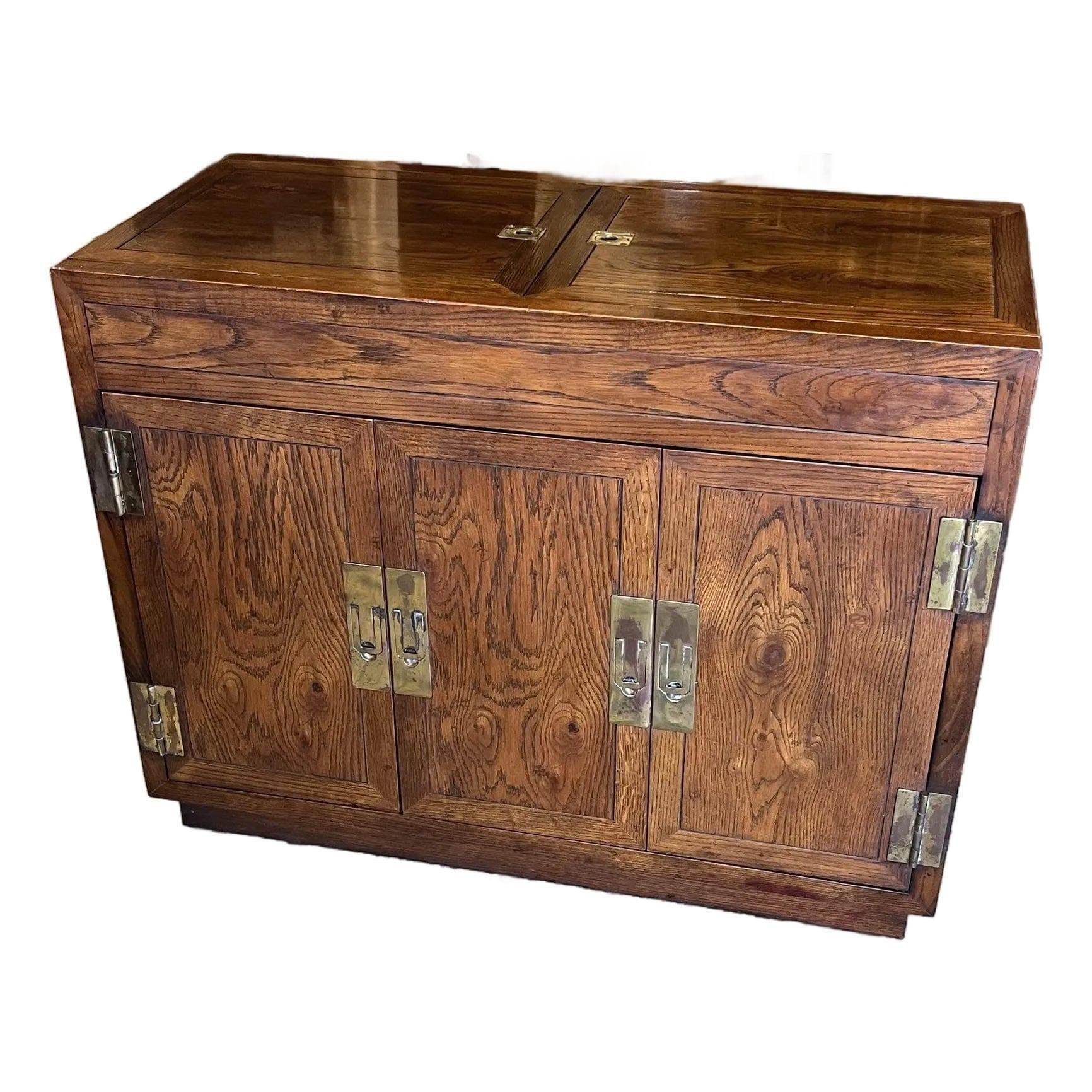 Henredon Campaign Style Bar Cart