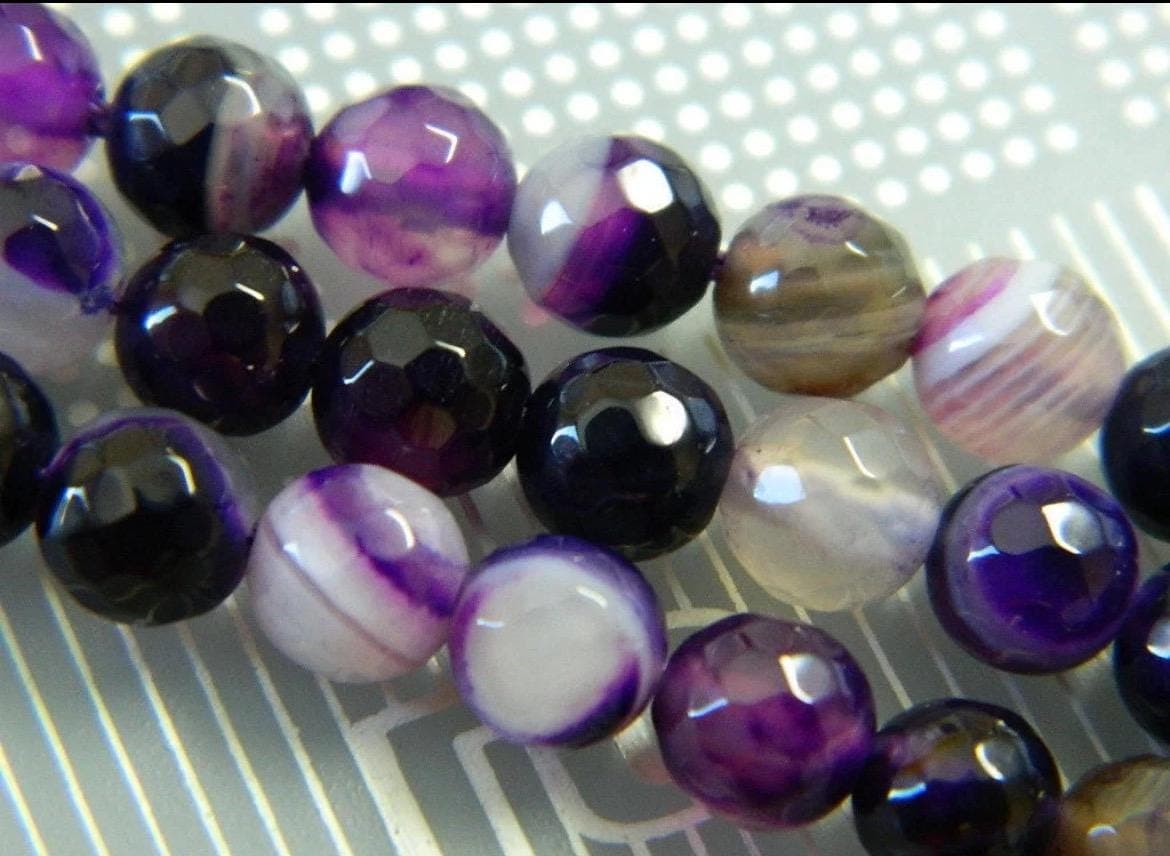 6mm Grade A Madagascar Purple Agate Beads, Natural Round Gemstone Beads, Jewelry Making Supplies