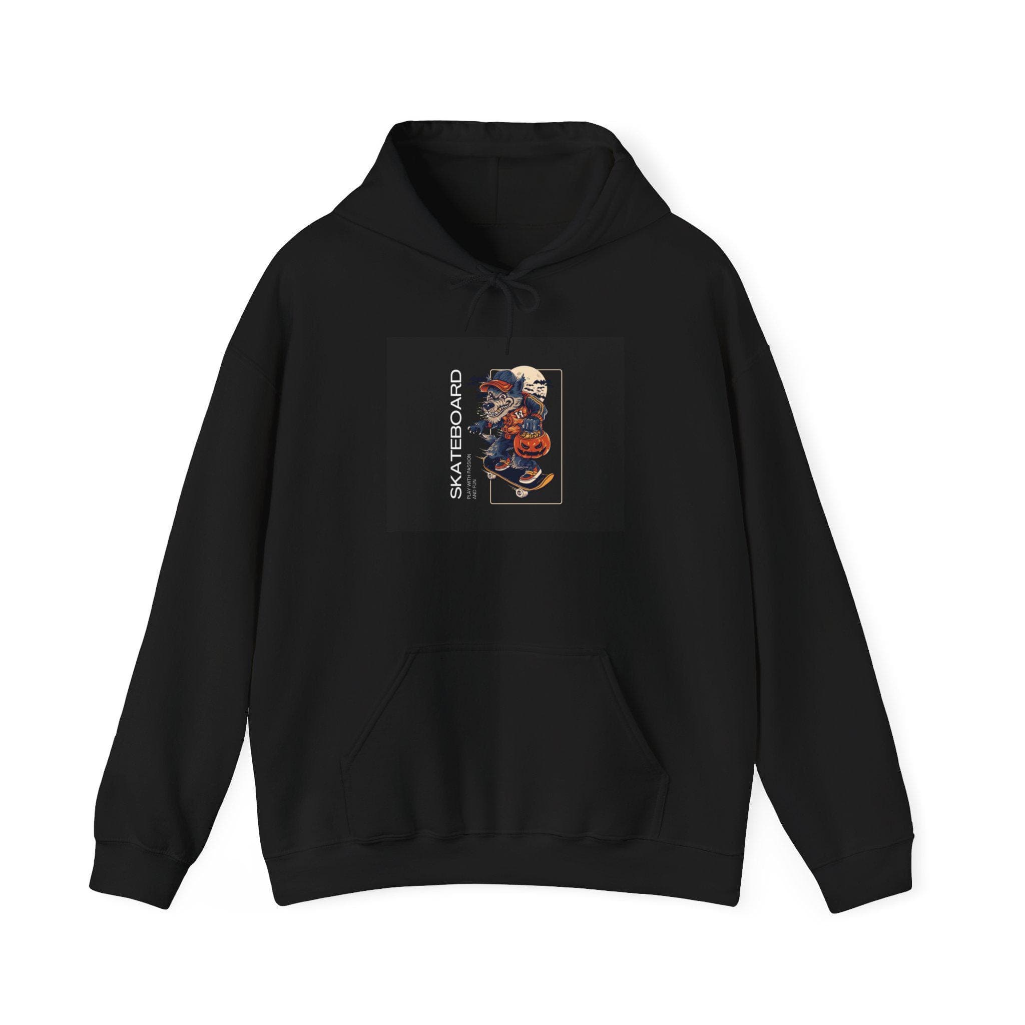 Skateboard Skull Graphic Hoodie | Skateboard Deck Illustration, Streetwear Pullover