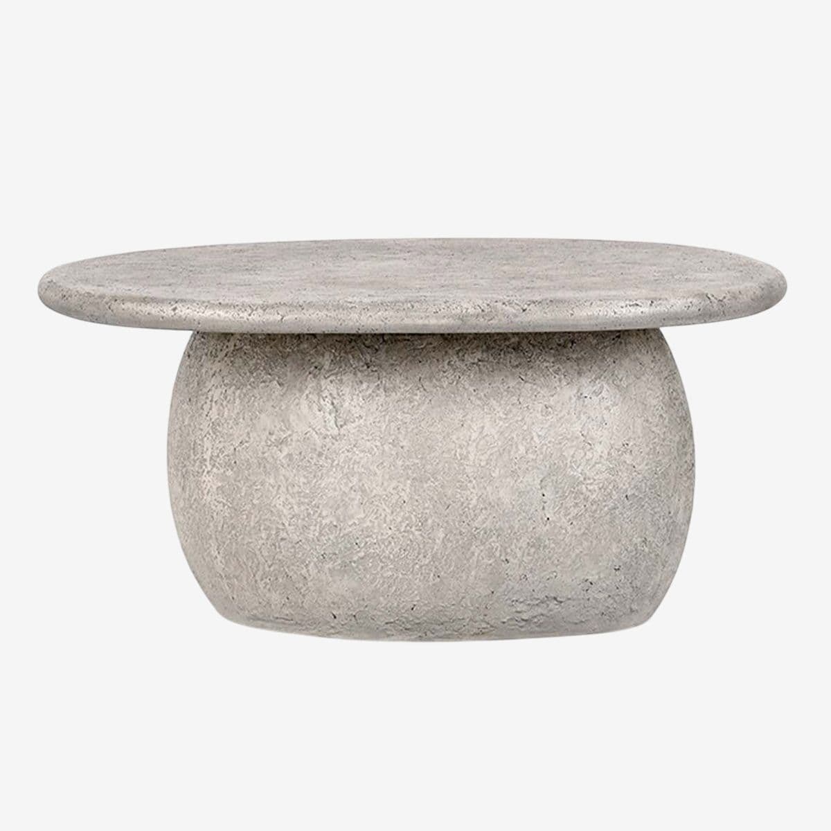 Organic Modern Outdoor Concrete Coffee Table - Image 1