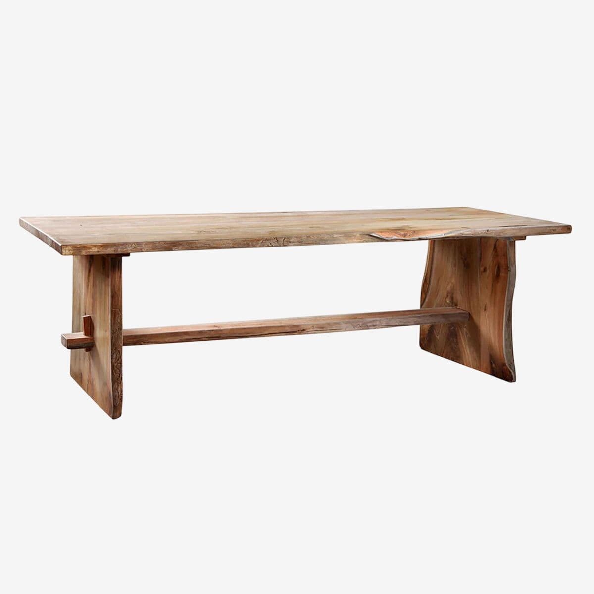 Live Edge Teak Wood Dining Table 87 - Image 1