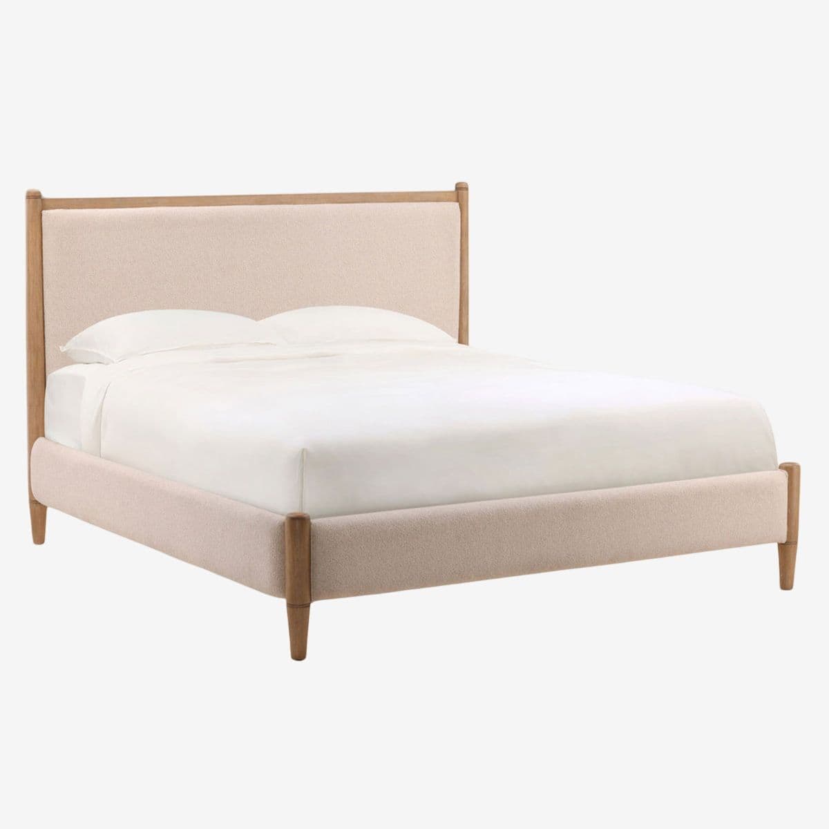 Cream Boucle King Bed - Image 1