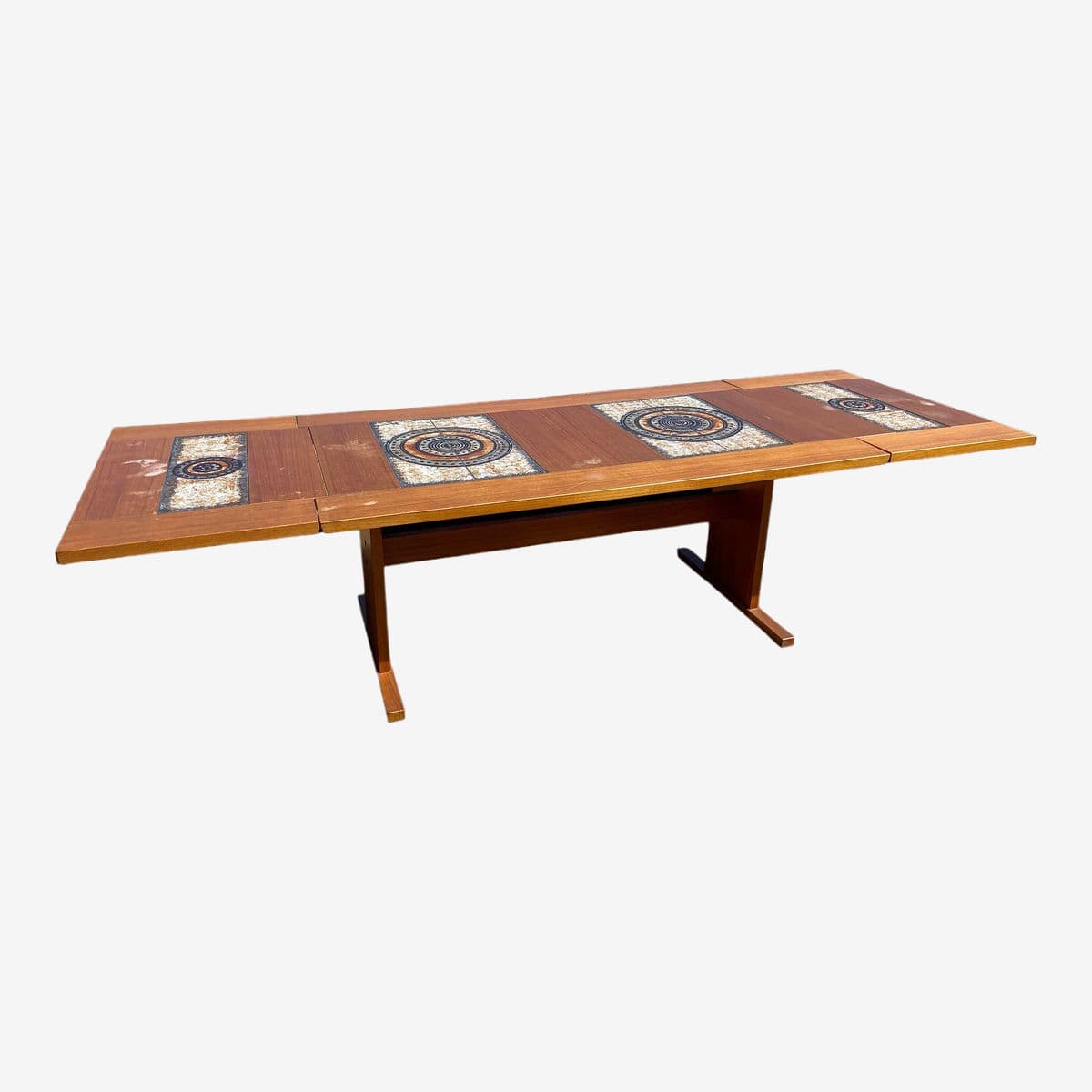 1970s Vintage Mid Century Modern Danish Teak Tile Table by Gangso Mobler - Image 1