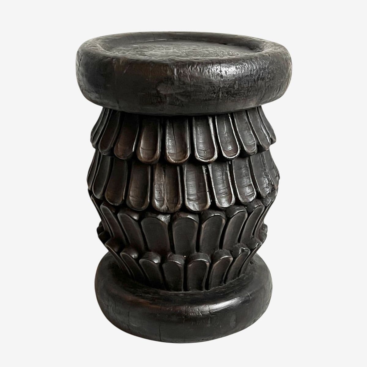 Vintage Bamileke Feather Stool - Image 1