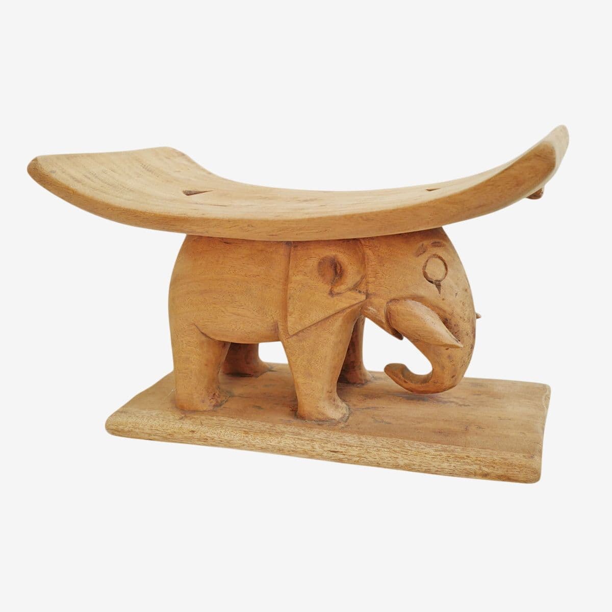Ashanti Small Wood Elephant Stool - Image 1
