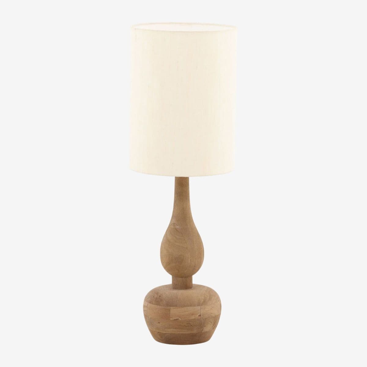 Hourglass Natural Wood Table Lamp - Image 1