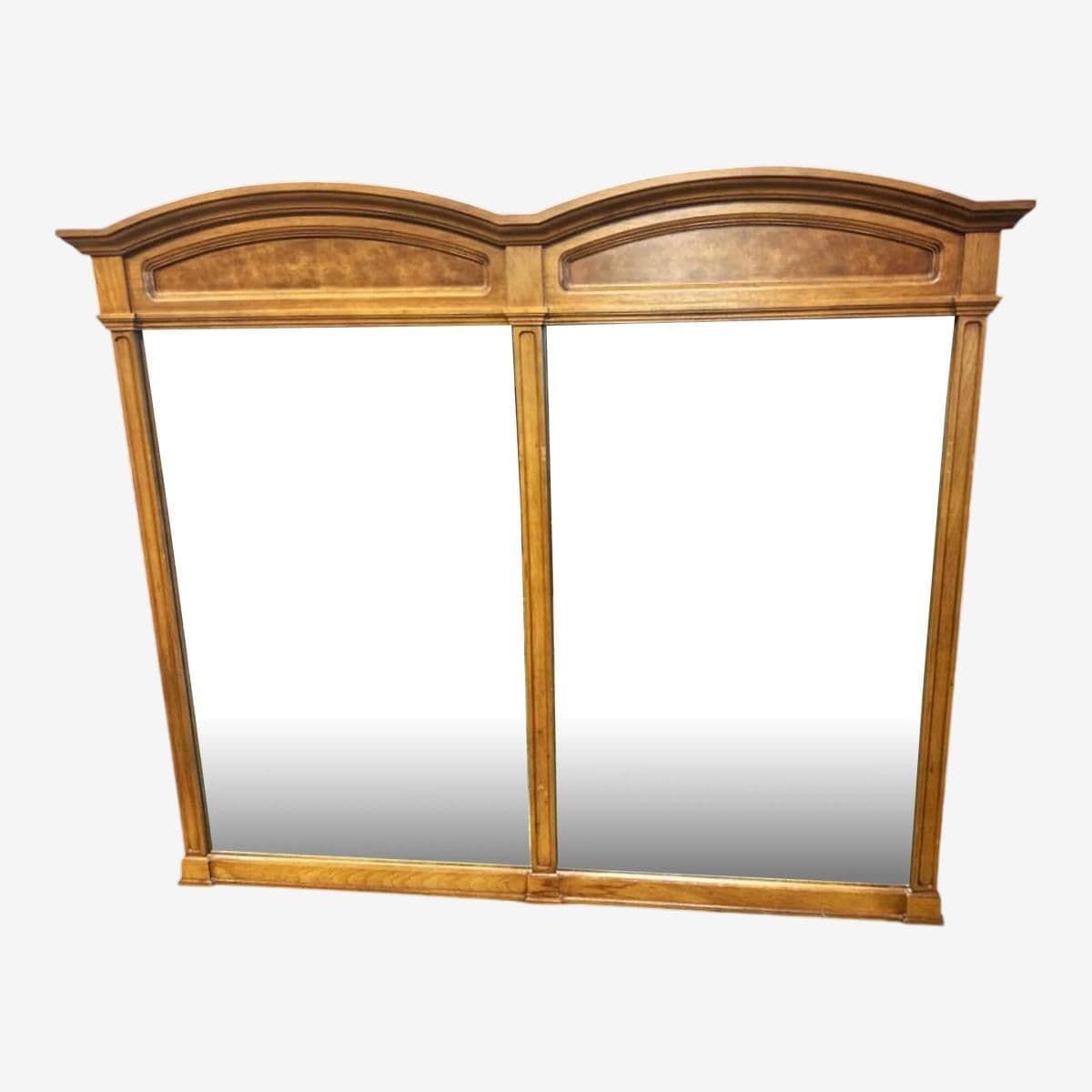 Thomasville Spanish Revival Pecan Wood and Burlwood Large Mirror Made in 1964 - Image 1