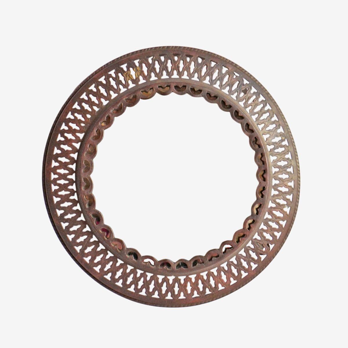 Round Vintage Brass Mirror - Image 1