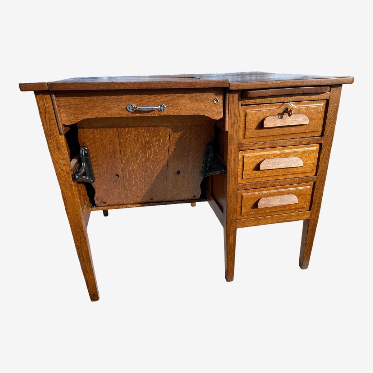 1920s Antique Typewriter Desk Needs Minor Work - Image 1