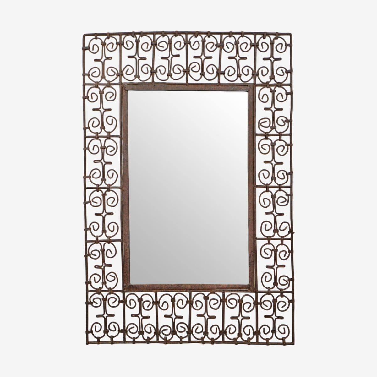 Vintage Iron Scroll Pattern Mirror - Image 1