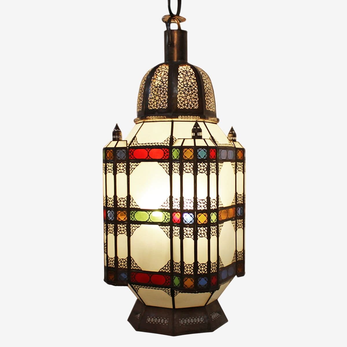 XL Moroccan Colorful Lantern - Image 1