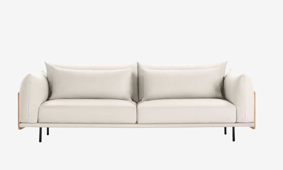 DWR Kapsel Sofa 91" (Creme Leather)