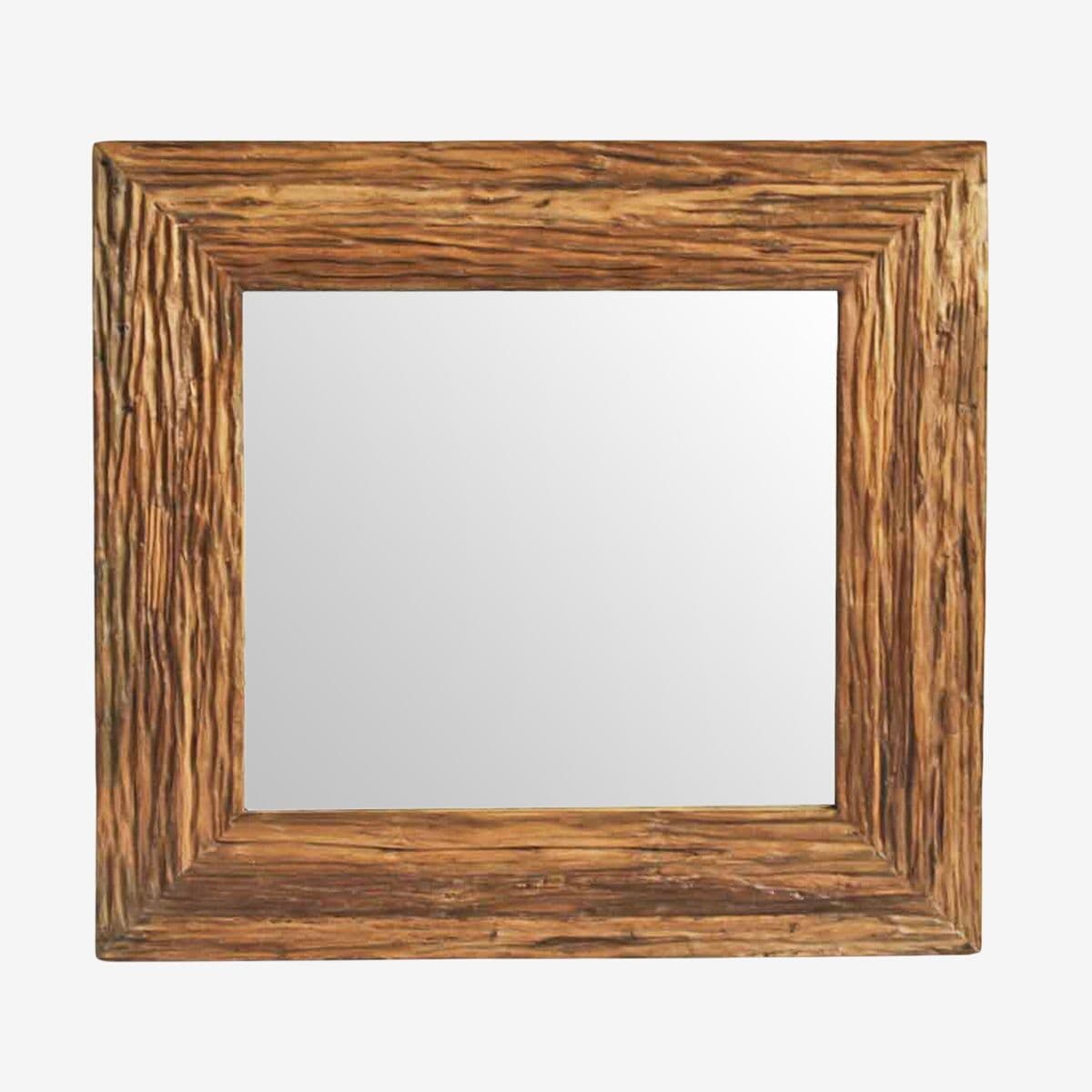 Rustic Deep Grain Wood Mirror - Image 1