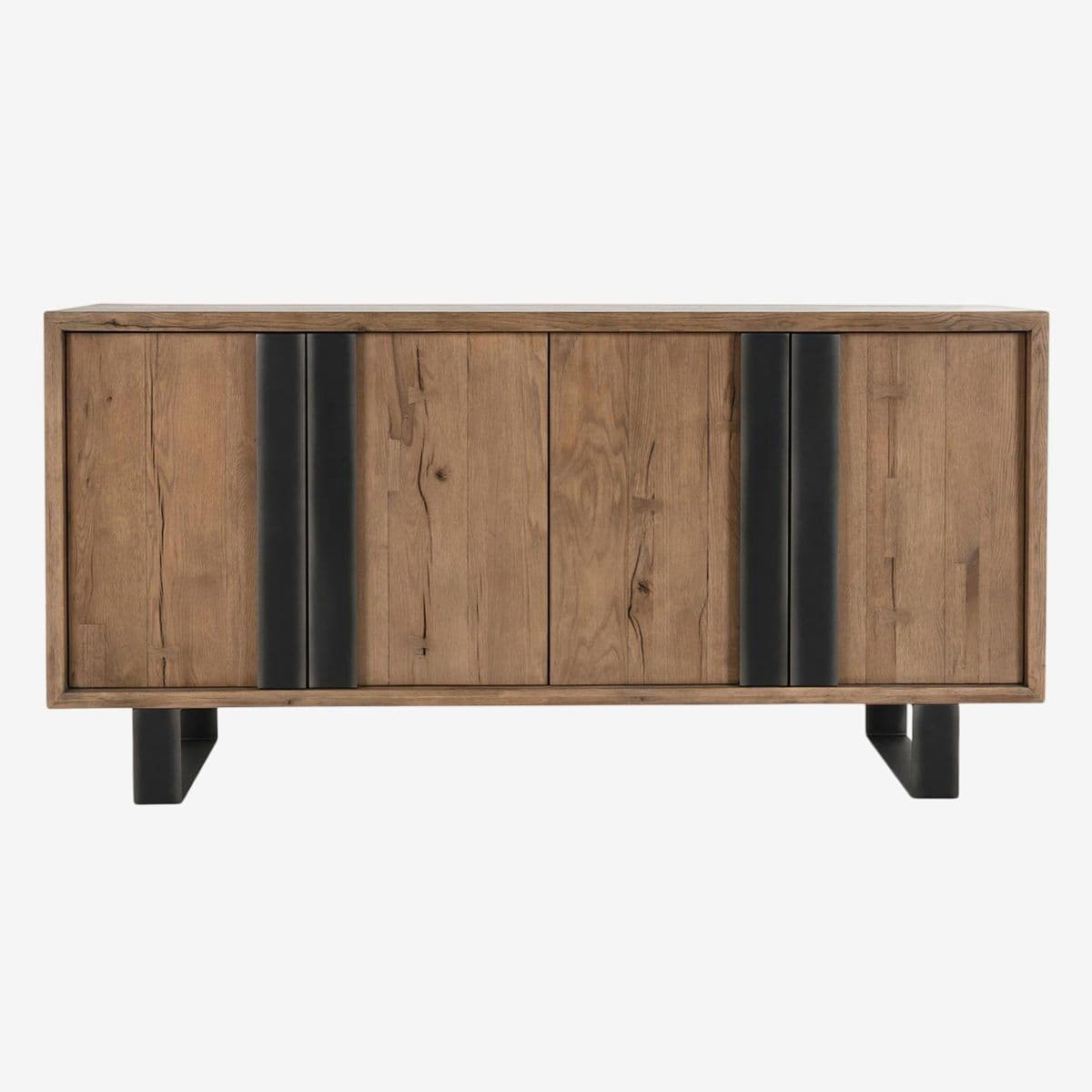 Modern Salvaged Wood & Iron Buffet - Image 1