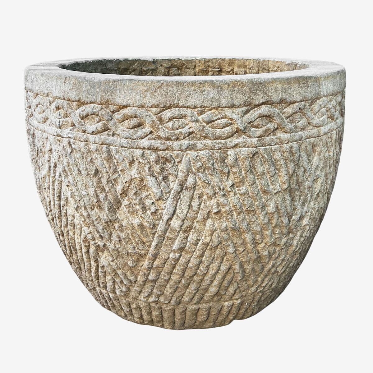 Large Granite Zig Zag Planter - Image 1