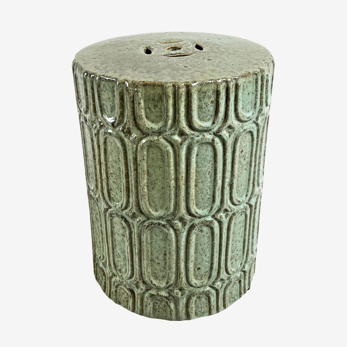 Deco Mint Ceramic Garden Stool - Image 1