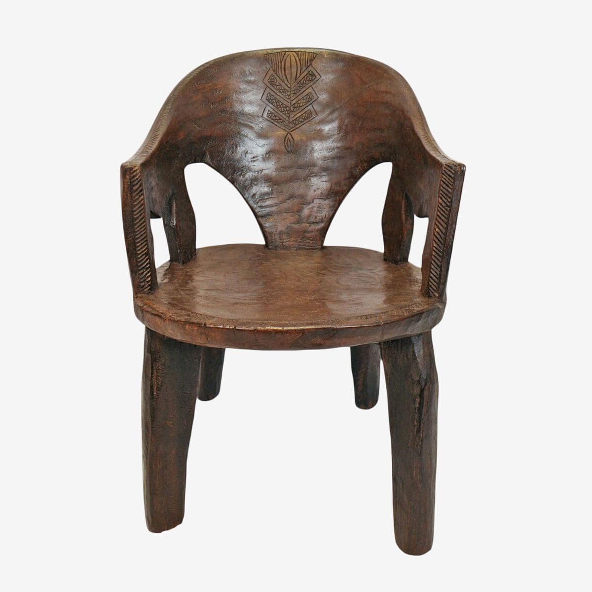 Vintage Guinea Village Chief Chair - Image 1
