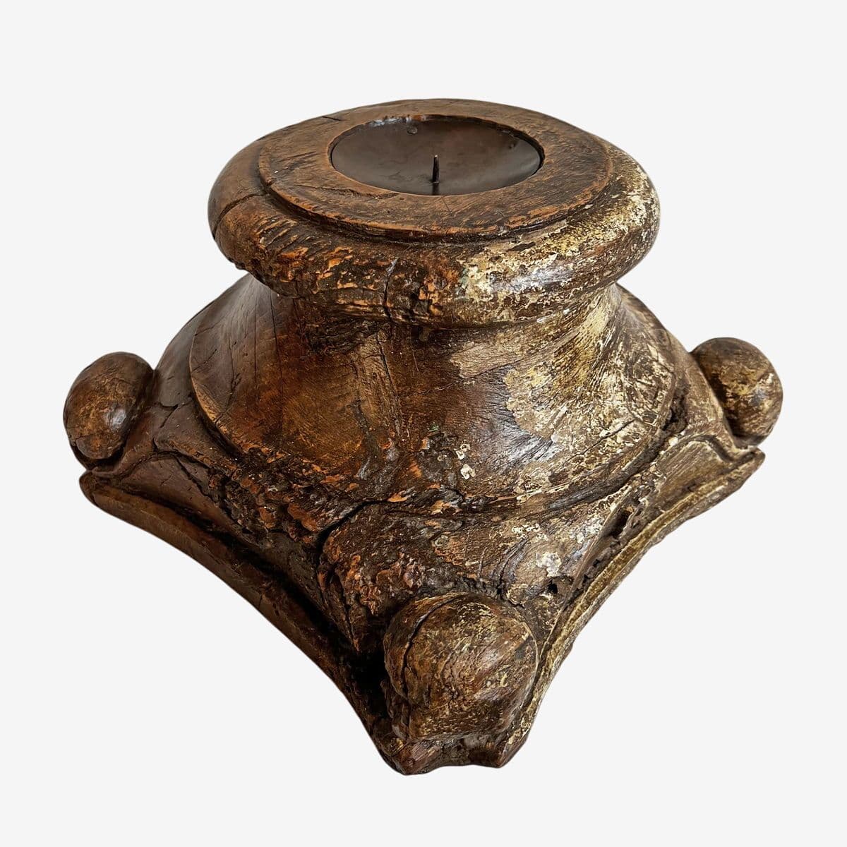 Antique Corinthian Candle Stand - Image 1