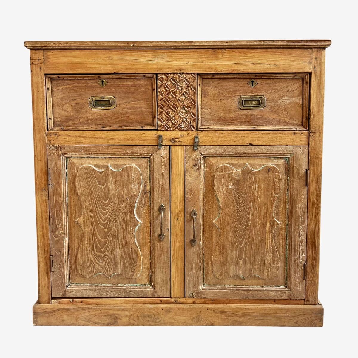 Vintage Colonial Teak Side Cabinet - Image 1