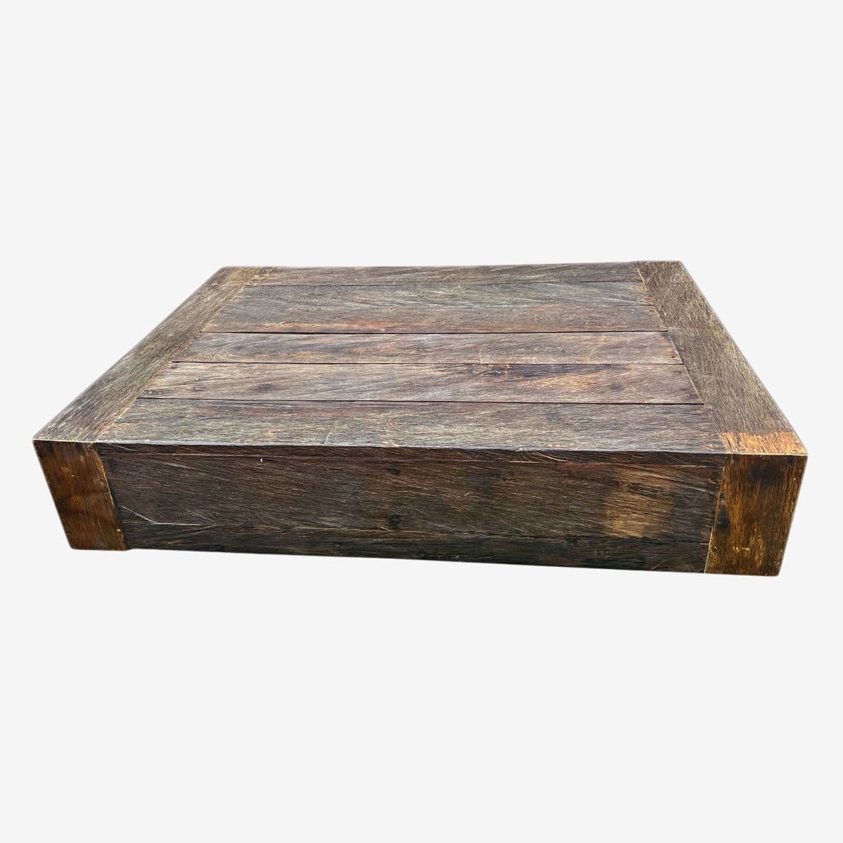 Modern Barn Low Wood Coffee Table - Image 1