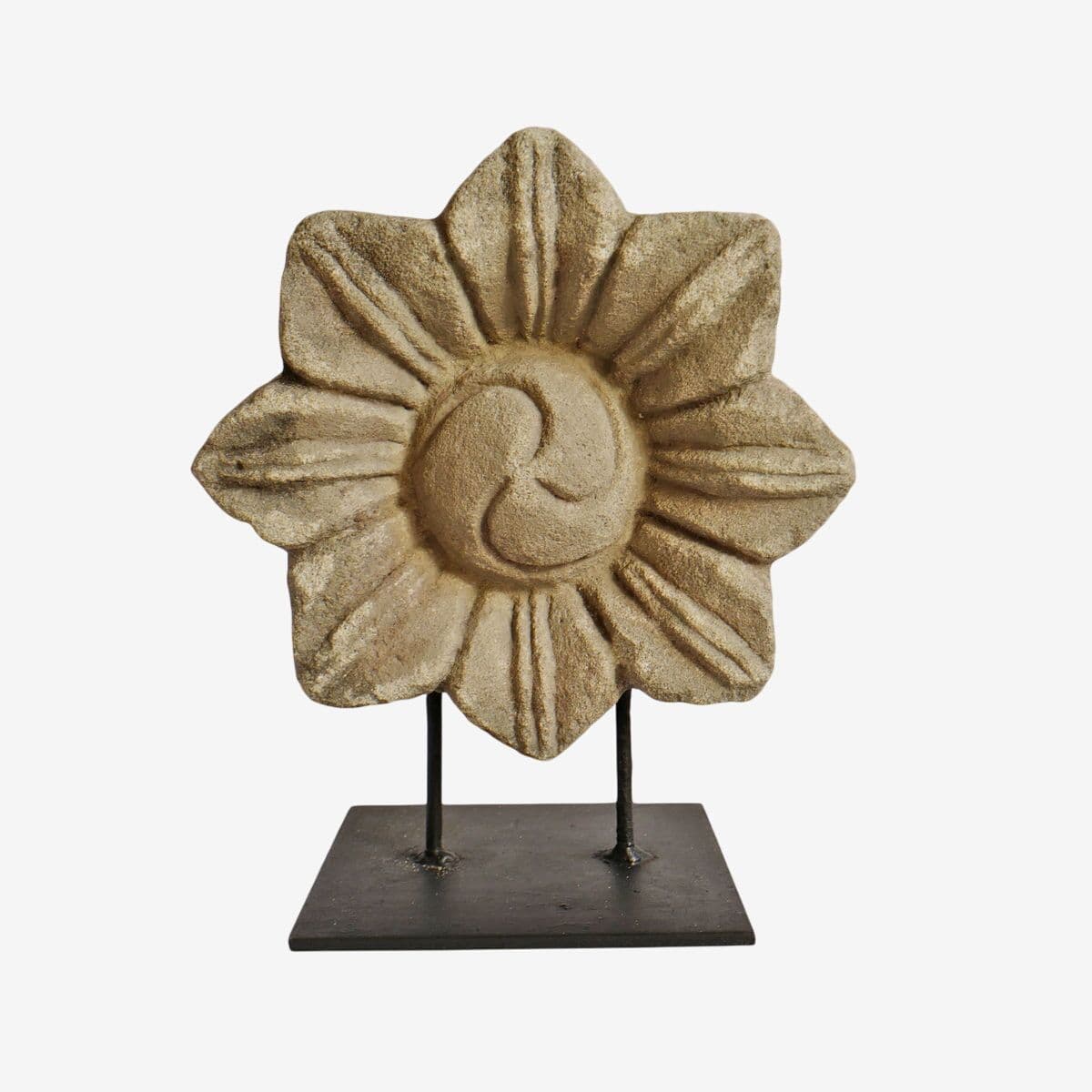 Sandstone Flower on Stand - Image 1