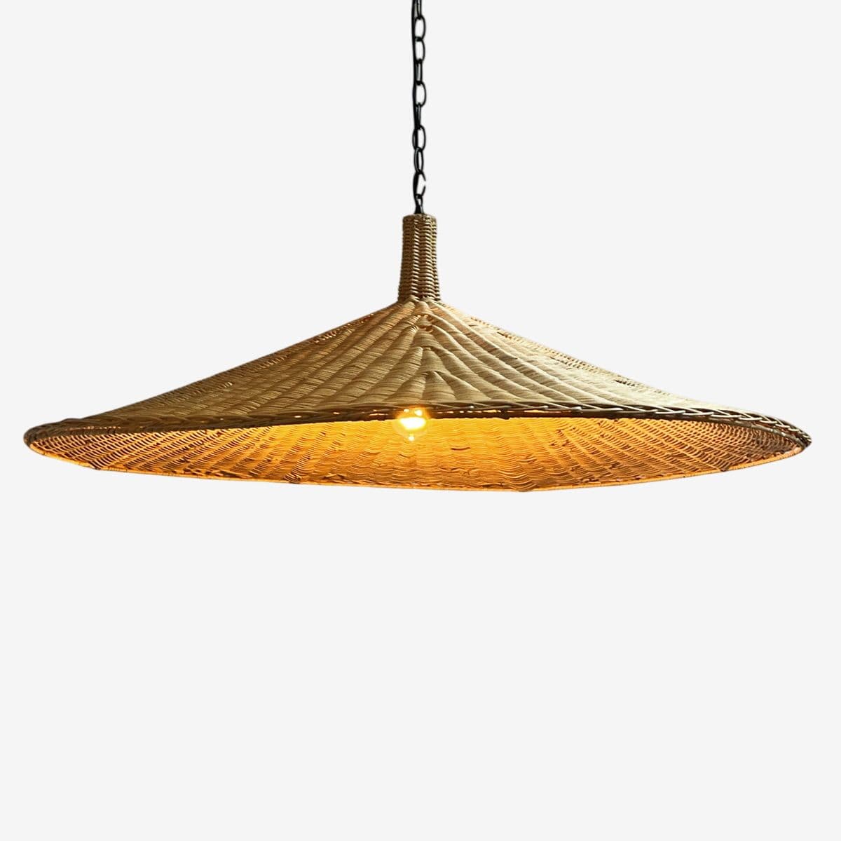 Raw Rattan Umbrella Pendant Light - Image 1