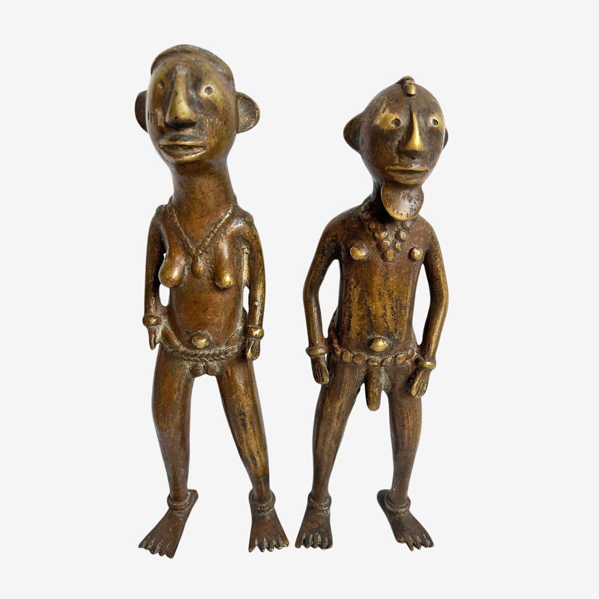Antique Bronze Tikar Pair - Image 1