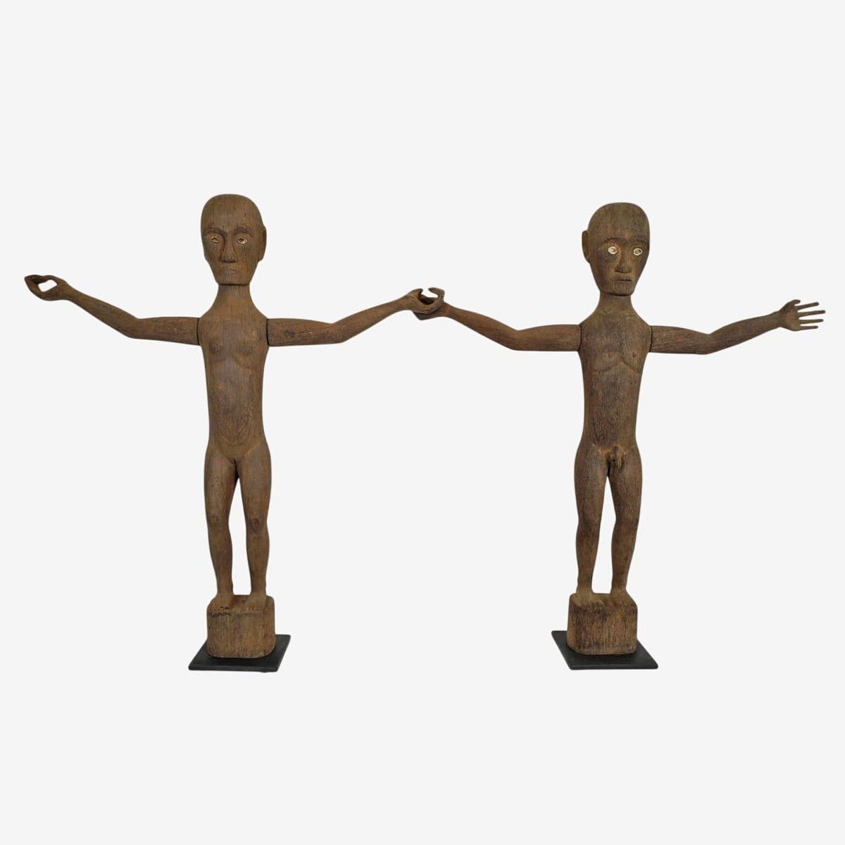Ancestral Borneo Figures Pair - Image 1