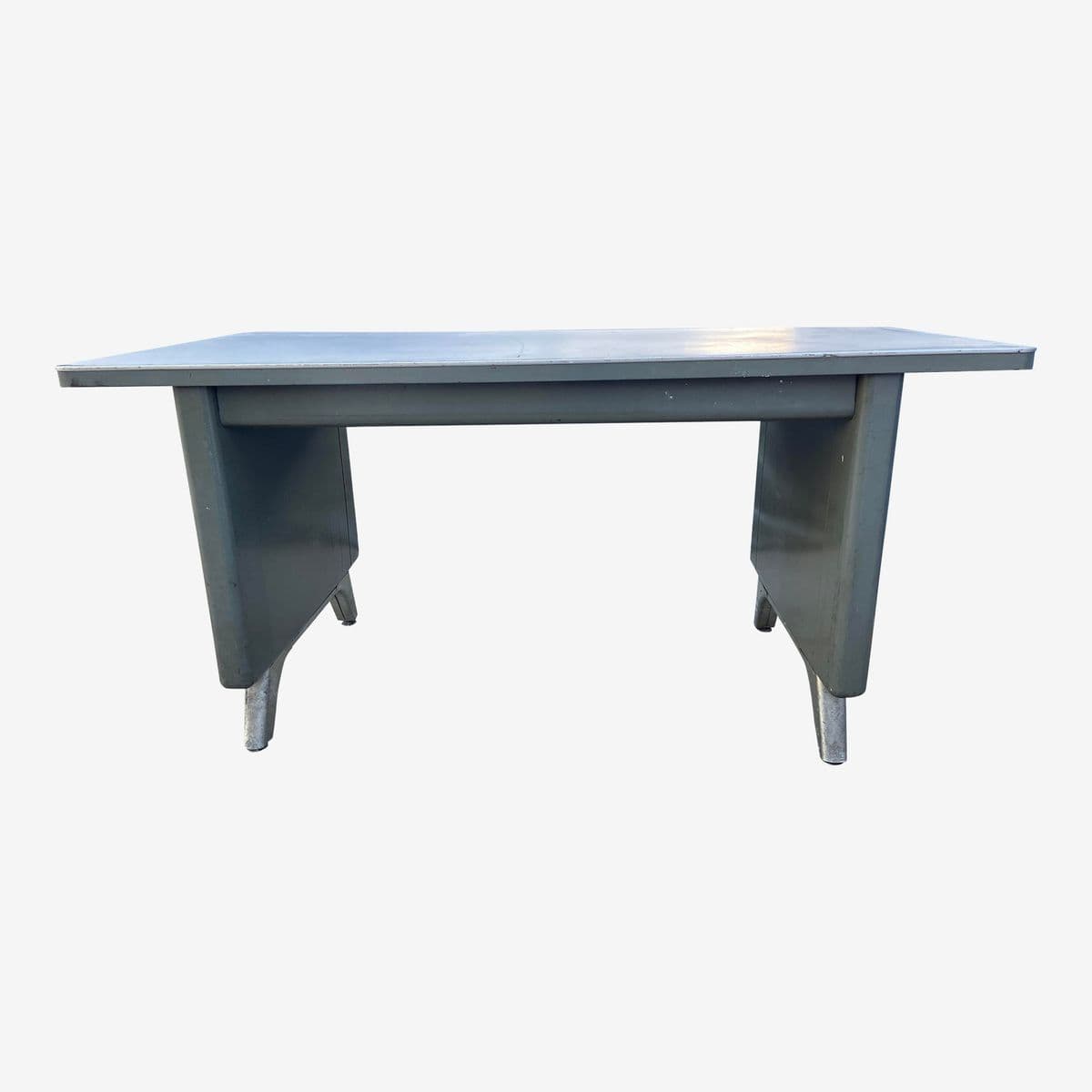 1970s Vintage Mid Century Modern Metal Tanker Table - Image 1