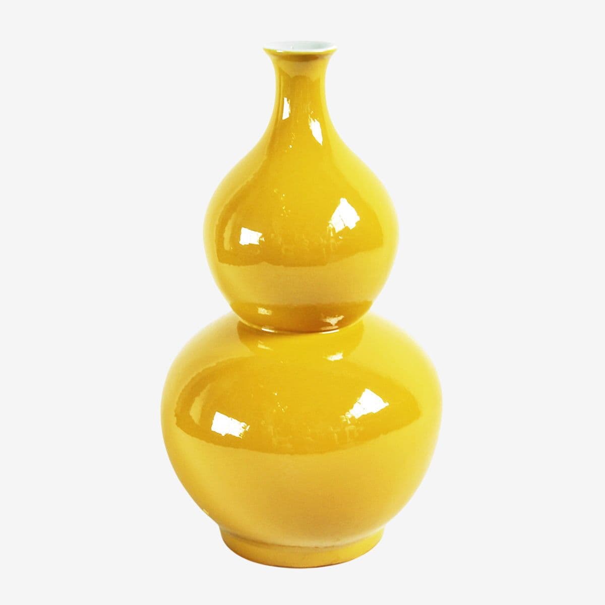Lemon Yellow Ceramic Bubble Vase - Image 1