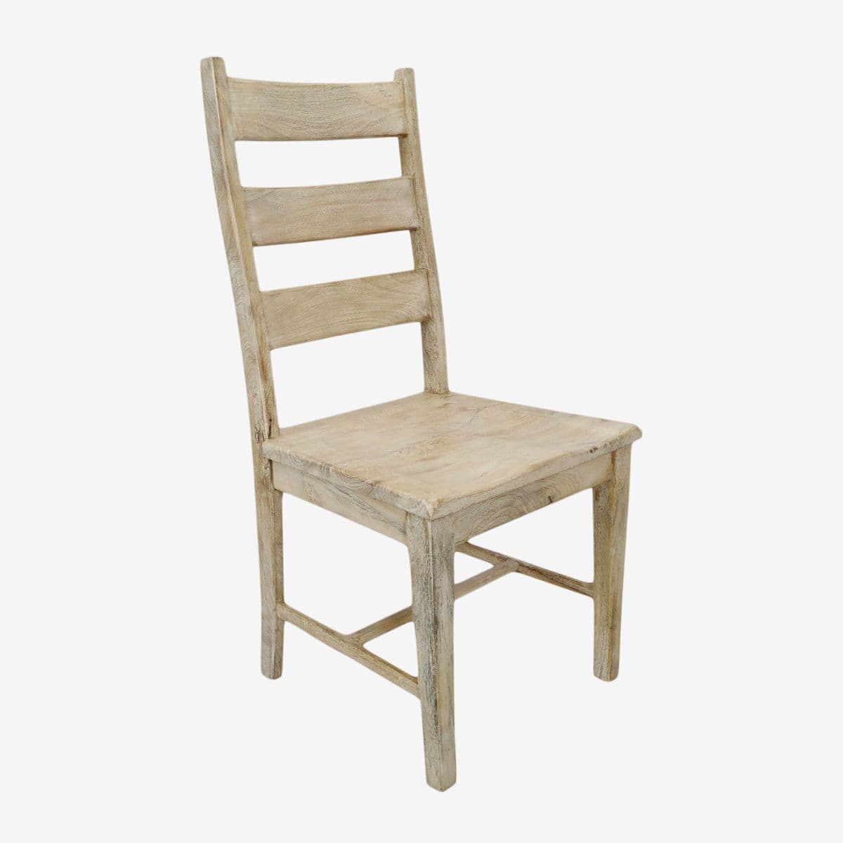 Classic White Wash Ladder Dining Chair - Image 1