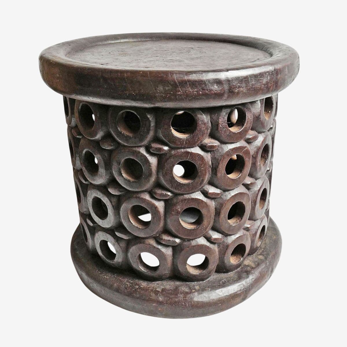 Vintage Bamileke Circle Stool Table - Image 1