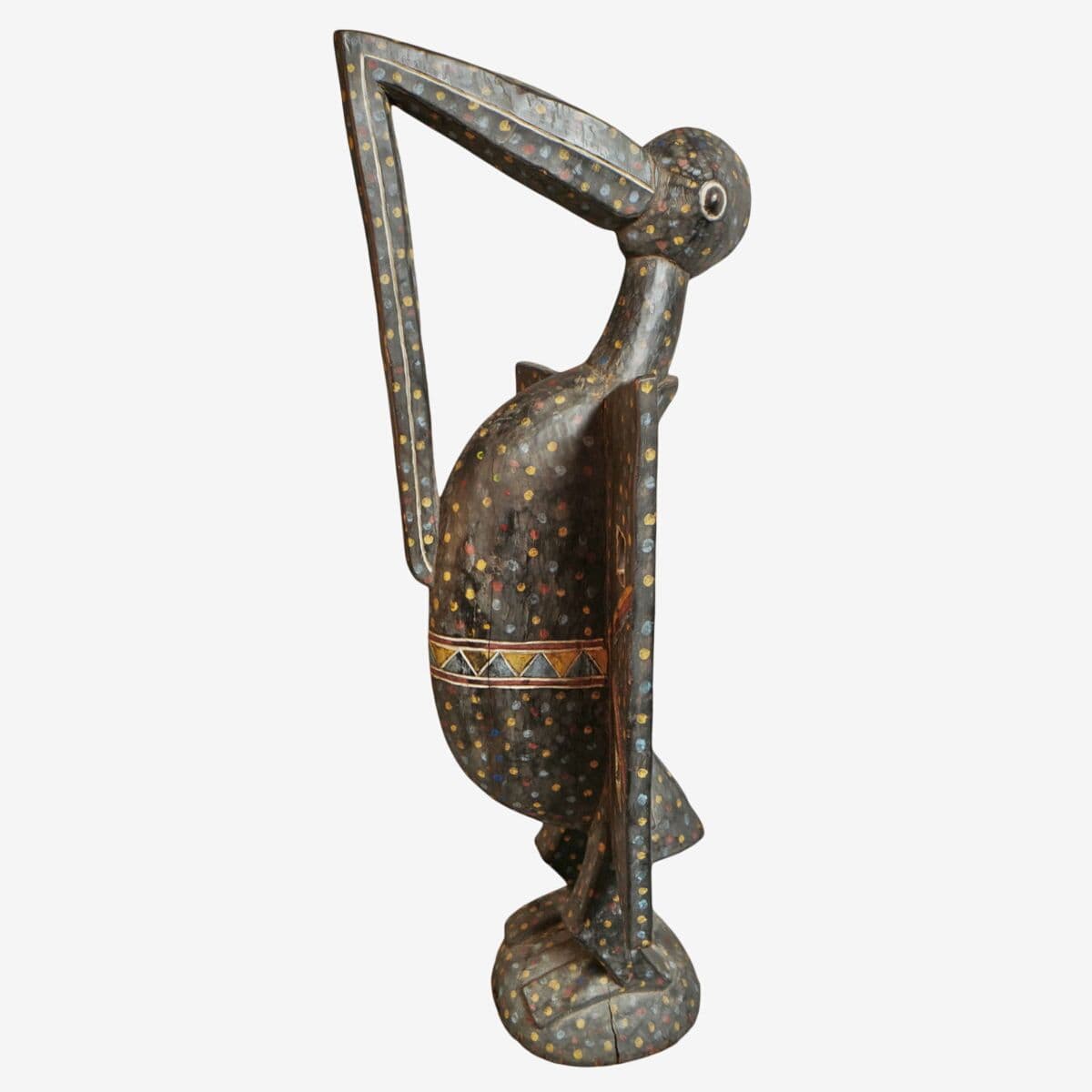 Large Vintage Senufo Prosperity Bird Statue - Image 1