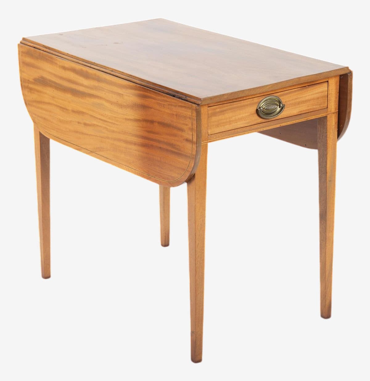 Antique Georgian English Pembroke Table With Satinwood Banded Border - Circa Early 19th or Late 18th Century - Image 1