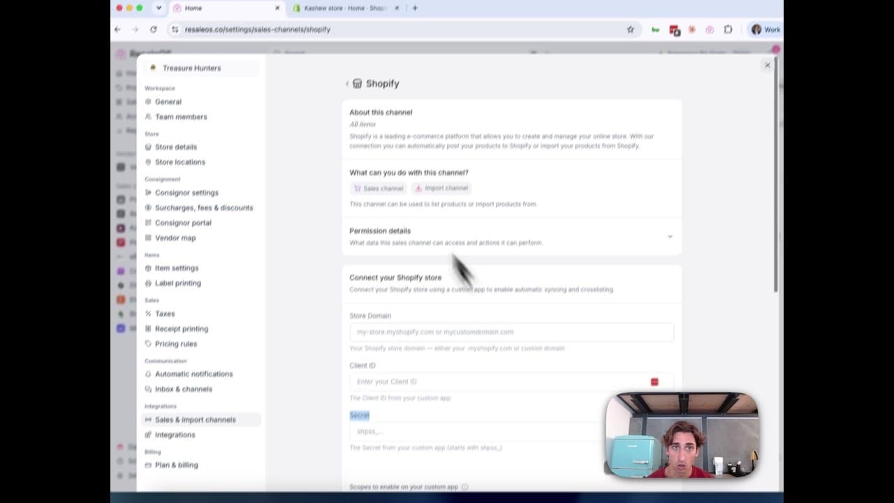 How to Connect Your Shopify Store to ResaleOS