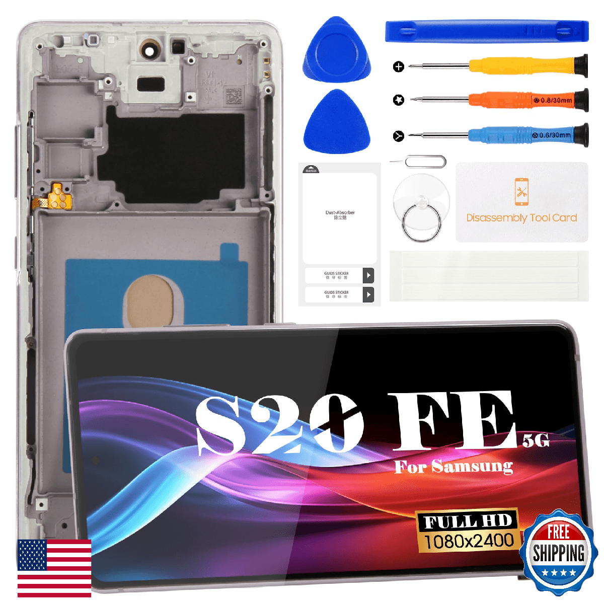 OLED for Samsung Galaxy S20 FE 5G LCD Screen for Samsung S20 FE 5G Screen Replac
