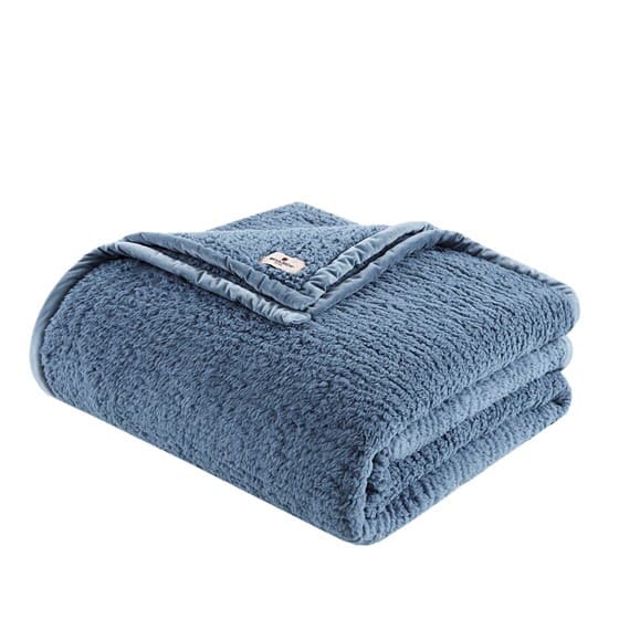 *NEW* Blue Full/Queen Burlington Berber Blanket
